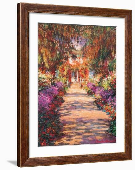 The Garden Path-Claude Monet-Framed Art Print