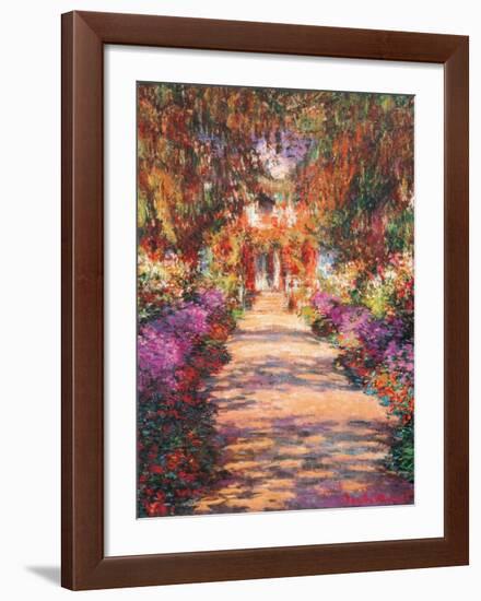 The Garden Path-Claude Monet-Framed Art Print