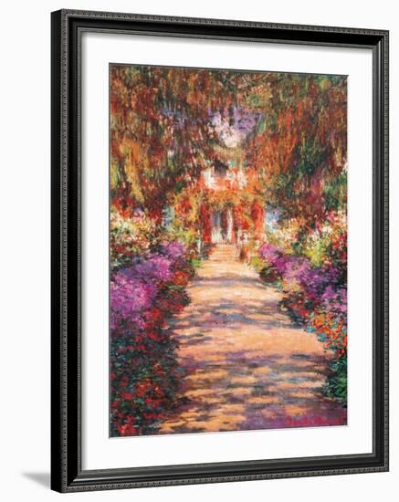 The Garden Path-Claude Monet-Framed Art Print