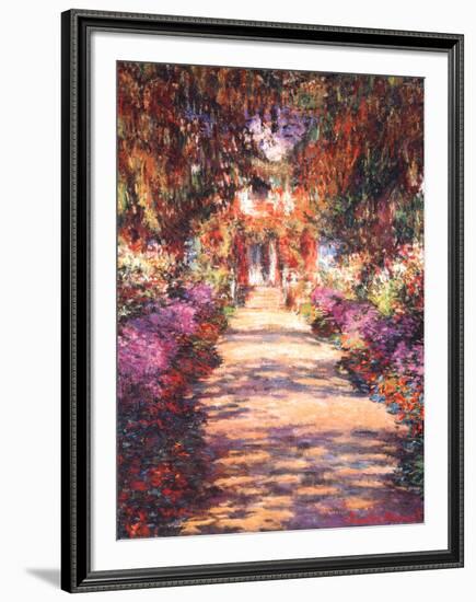 The Garden Path-Claude Monet-Framed Art Print