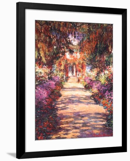 The Garden Path-Claude Monet-Framed Art Print