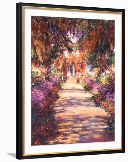 The Garden Path-Claude Monet-Framed Art Print