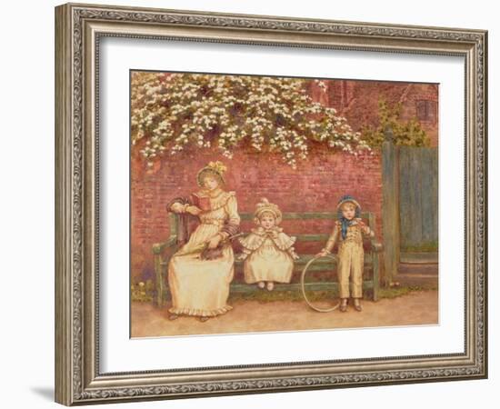 The Garden Seat-Kate Greenaway-Framed Giclee Print