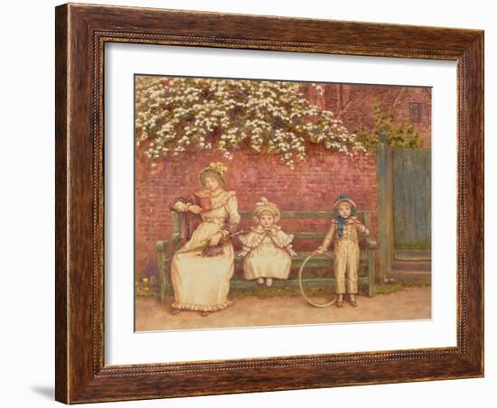 The Garden Seat-Kate Greenaway-Framed Giclee Print