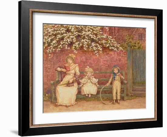 The Garden Seat-Kate Greenaway-Framed Giclee Print