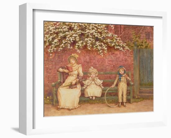 The Garden Seat-Kate Greenaway-Framed Giclee Print