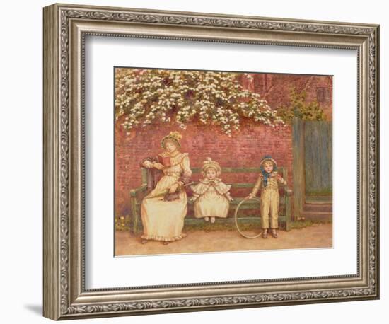 The Garden Seat-Kate Greenaway-Framed Giclee Print