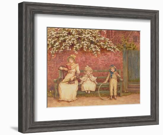 The Garden Seat-Kate Greenaway-Framed Giclee Print