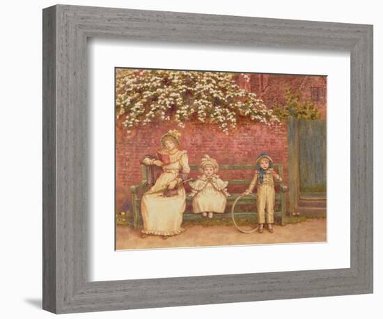 The Garden Seat-Kate Greenaway-Framed Giclee Print