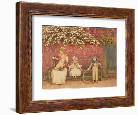 The Garden Seat-Kate Greenaway-Framed Giclee Print