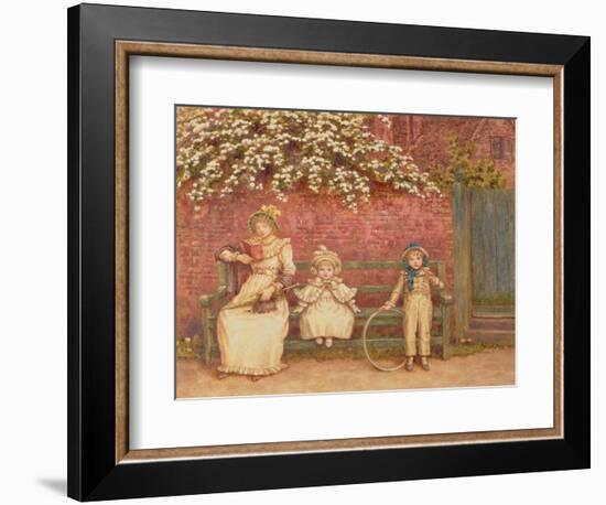 The Garden Seat-Kate Greenaway-Framed Giclee Print