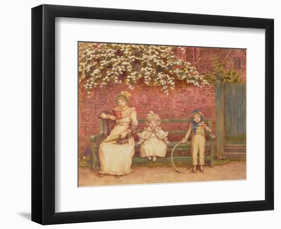 The Garden Seat-Kate Greenaway-Framed Giclee Print