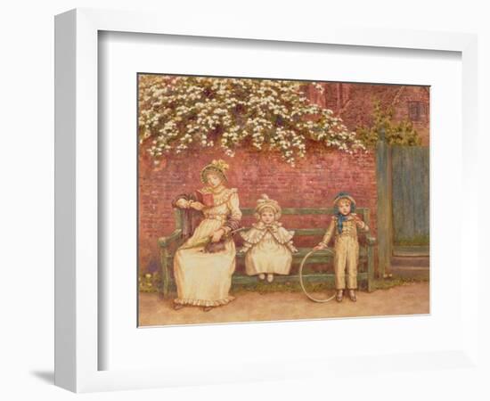 The Garden Seat-Kate Greenaway-Framed Giclee Print