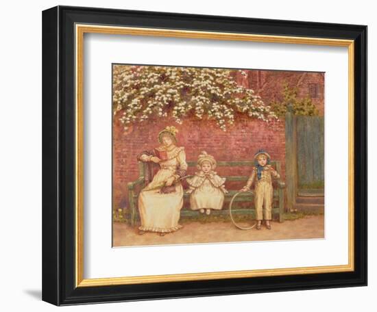 The Garden Seat-Kate Greenaway-Framed Giclee Print