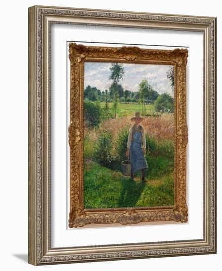 The Gardener. Painting by Camille Pissaro (1830-1903), Oil on Canvas, 1899. 19Th Century French Art-Camille Pissarro-Framed Giclee Print