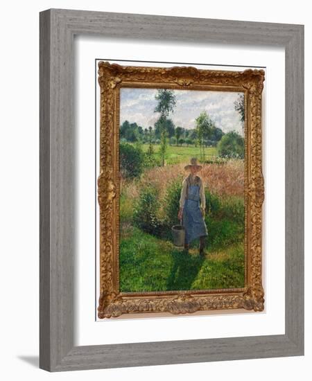The Gardener. Painting by Camille Pissaro (1830-1903), Oil on Canvas, 1899. 19Th Century French Art-Camille Pissarro-Framed Giclee Print