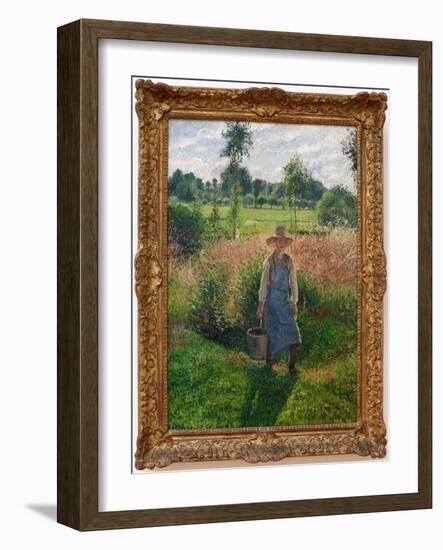 The Gardener. Painting by Camille Pissaro (1830-1903), Oil on Canvas, 1899. 19Th Century French Art-Camille Pissarro-Framed Giclee Print