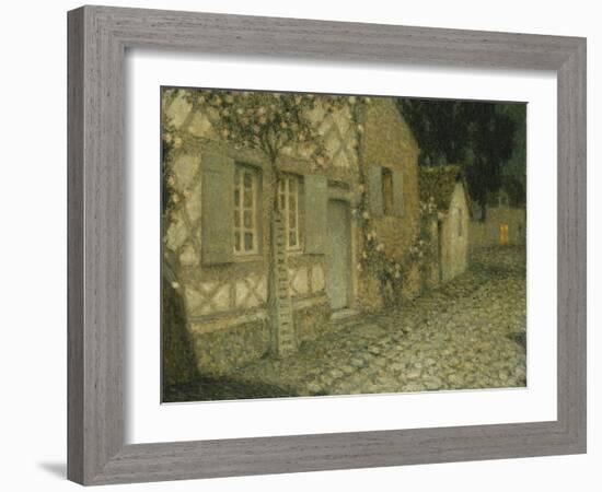 The Gardener's House in the Moonlight-Henri Eugene Augustin Le Sidaner-Framed Giclee Print