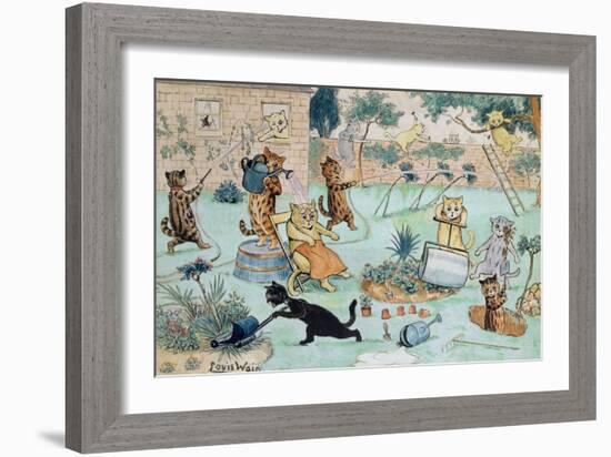 The Gardeners-Louis Wain-Framed Giclee Print