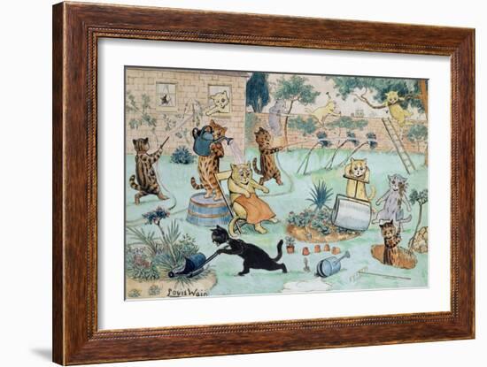 The Gardeners-Louis Wain-Framed Giclee Print