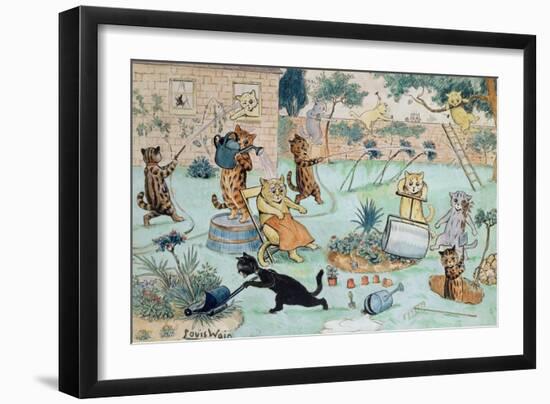 The Gardeners-Louis Wain-Framed Giclee Print