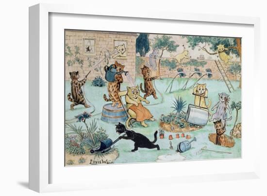 The Gardeners-Louis Wain-Framed Giclee Print