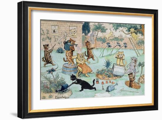 The Gardeners-Louis Wain-Framed Giclee Print