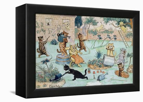 The Gardeners-Louis Wain-Framed Premier Image Canvas