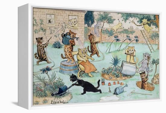 The Gardeners-Louis Wain-Framed Premier Image Canvas