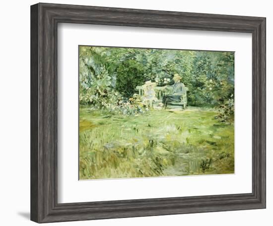 The Gardening Lesson, 1886-Berthe Morisot-Framed Giclee Print