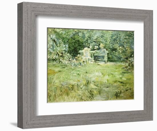 The Gardening Lesson, 1886-Berthe Morisot-Framed Giclee Print