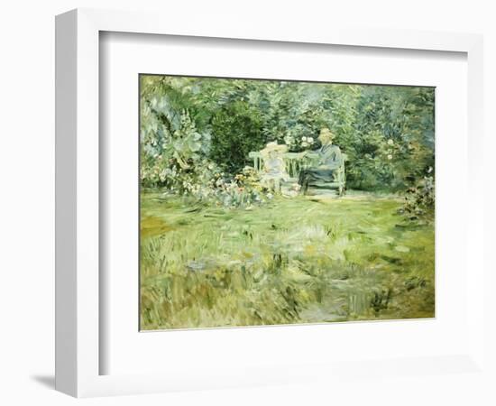 The Gardening Lesson, 1886-Berthe Morisot-Framed Giclee Print