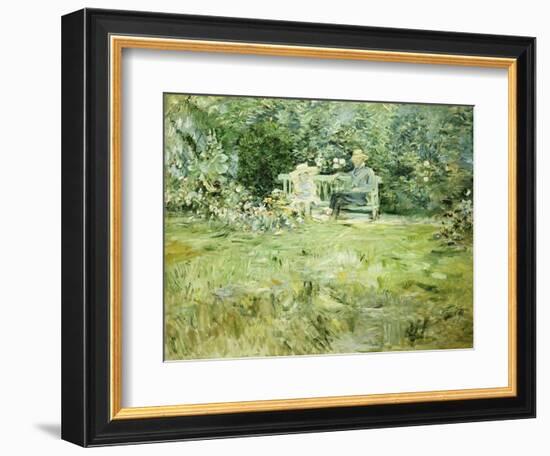 The Gardening Lesson, 1886-Berthe Morisot-Framed Giclee Print