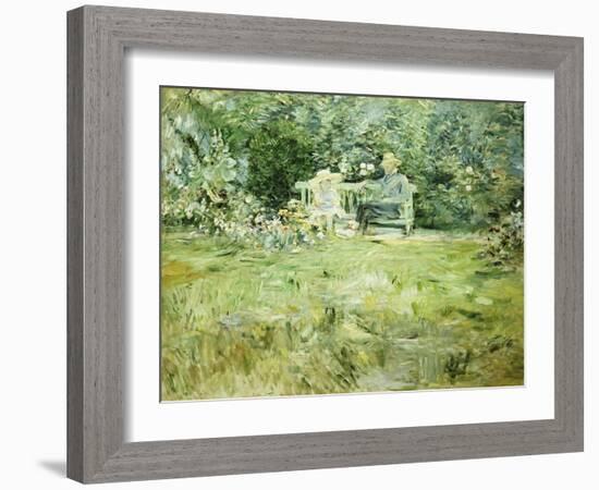 The Gardening Lesson, 1886-Berthe Morisot-Framed Giclee Print