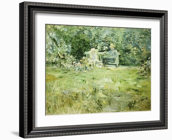 The Gardening Lesson, 1886-Berthe Morisot-Framed Giclee Print