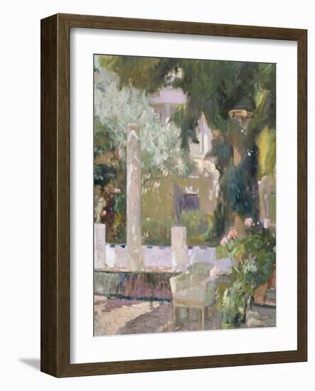 The Gardens at the Sorolla Family House, 1920-Joaquin Sorolla y Bastida-Framed Giclee Print