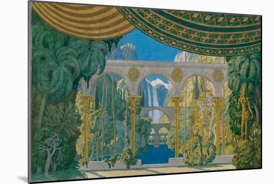 The Gardens of Chernomor. Stage Design for the Opera Ruslan and Ludmila, 1913-Ivan Yakovlevich Bilibin-Mounted Giclee Print