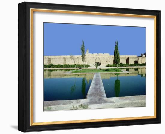 The gardens of Marrakesh by the long walls of the city-Werner Forman-Framed Giclee Print