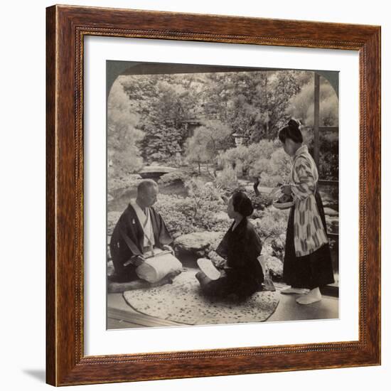 The Gardens of the Home of Mr Y Namikawa, Leader in the Art Industries, Kyoto, Japan, 1904-Underwood & Underwood-Framed Photographic Print