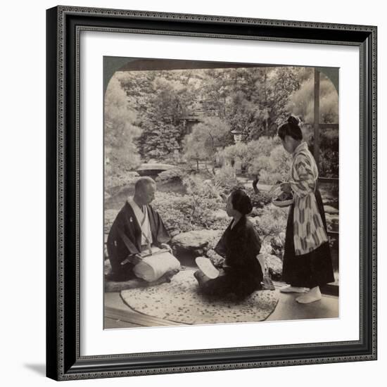 The Gardens of the Home of Mr Y Namikawa, Leader in the Art Industries, Kyoto, Japan, 1904-Underwood & Underwood-Framed Photographic Print