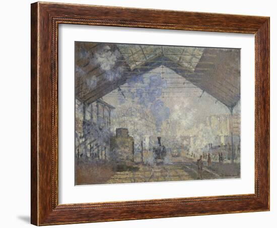 The Gare Saint-Lazare, 1877-Claude Monet-Framed Giclee Print