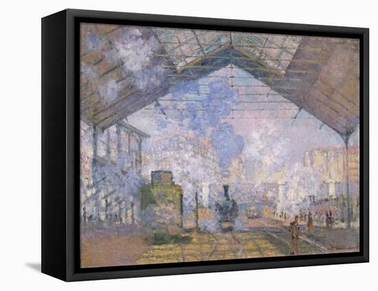 The Gare St. Lazare, 1877-Claude Monet-Framed Premier Image Canvas