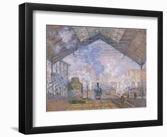The Gare St. Lazare, 1877-Claude Monet-Framed Giclee Print