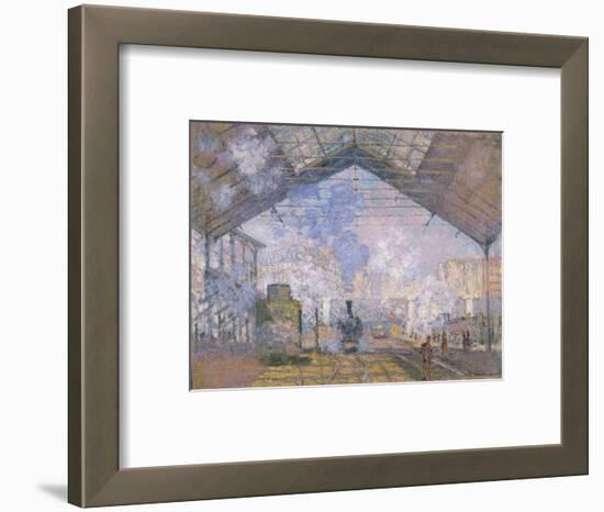 The Gare St. Lazare, 1877-Claude Monet-Framed Premium Giclee Print