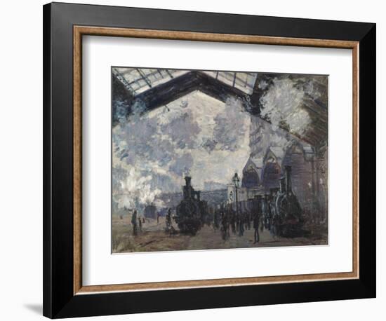 The Gare St-Lazare, 1877-Claude Monet-Framed Giclee Print