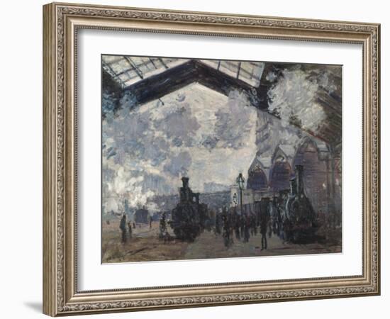 The Gare St-Lazare. 1877-Claude Monet-Framed Giclee Print