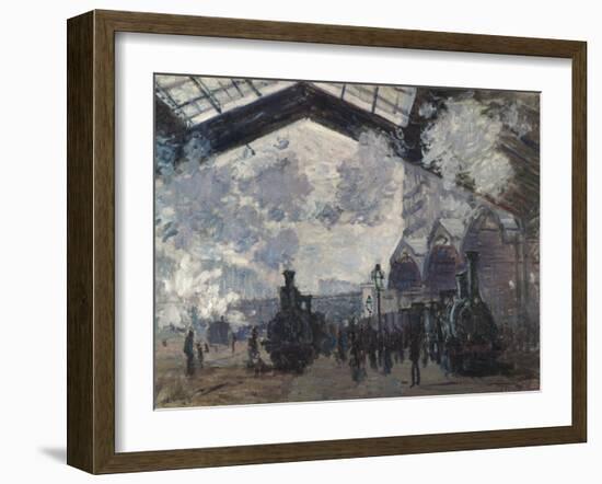 The Gare St-Lazare. 1877-Claude Monet-Framed Giclee Print