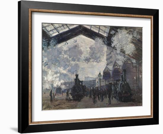 The Gare St-Lazare. 1877-Claude Monet-Framed Giclee Print