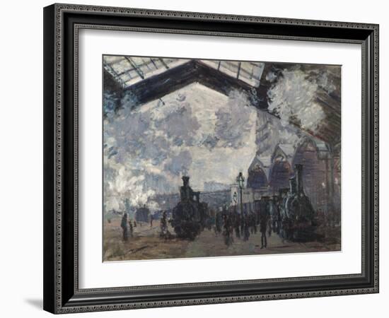 The Gare St-Lazare. 1877-Claude Monet-Framed Giclee Print