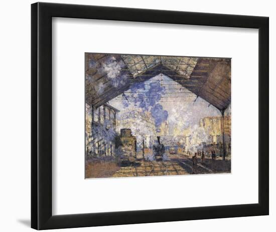 The Gare St-Claude Monet-Framed Premium Giclee Print